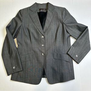 Anne Klein New York ~ Charcoal Fitted 3 Button Blazer Size‎ 12